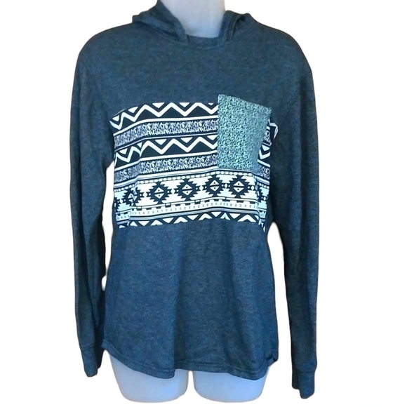 On the Byas Light Weight Hoodie with Tribal Print - Picture 1 of 7